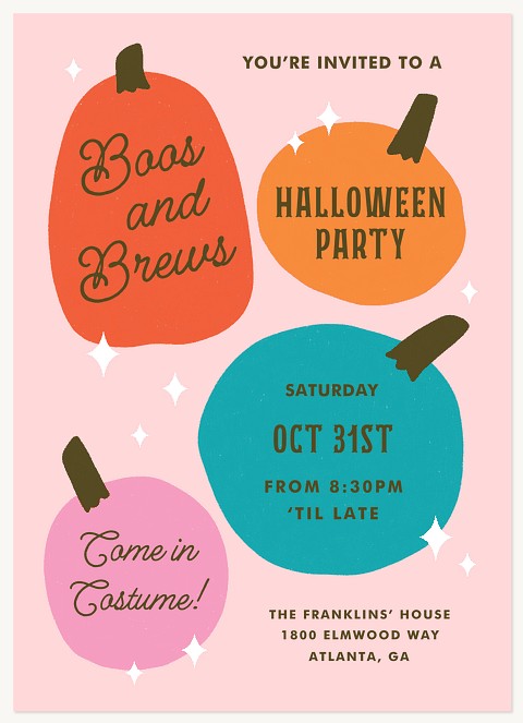 Sorta Spooky Halloween Party Invitations