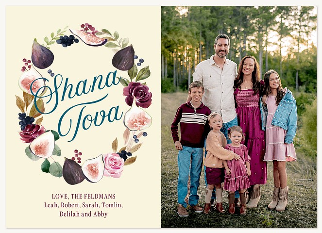 Fig Wreath Rosh Hashanah cards