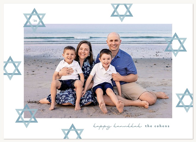 Floating Stars Hanukkah Cards