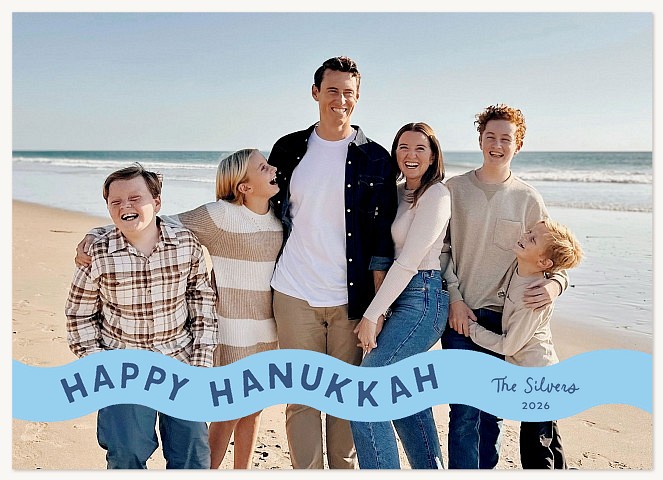 Modern Wave Hanukkah Cards