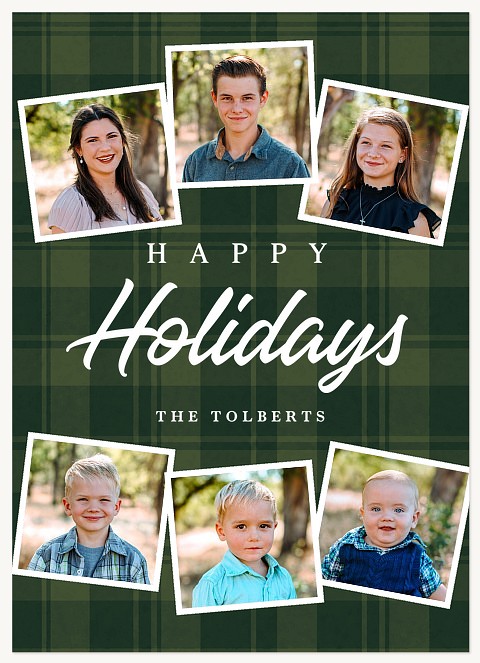 Plaid Memories Personalized Holiday Cards