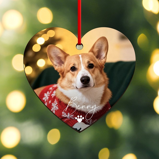 Puppy Heart Custom Ornaments