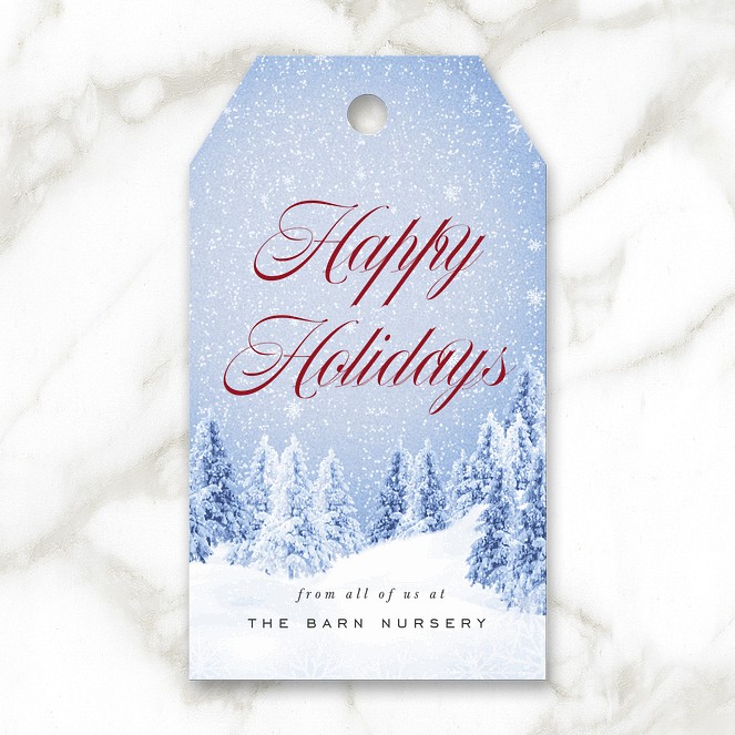 Vintage Snow Custom Gift Tags