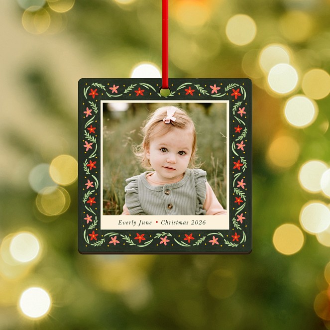 Embroidered Noel Personalized Ornaments