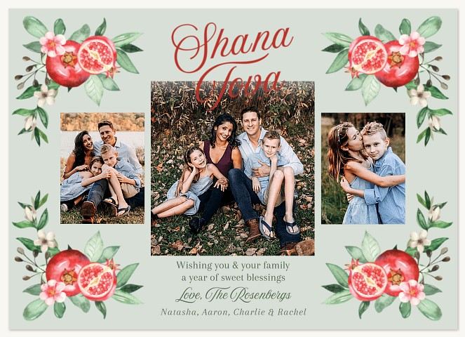 Sweet Pomegranates Hanukkah Cards