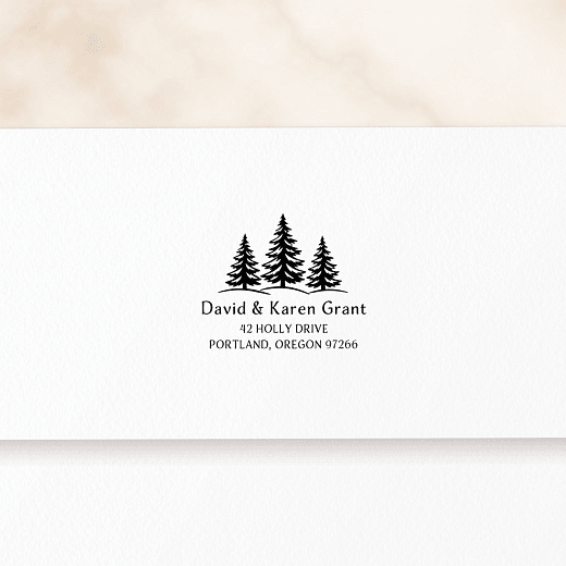 Winter Pines | Custom Rubber Stamps