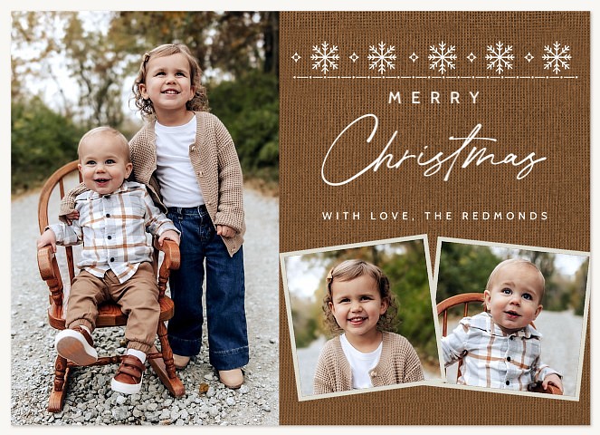 Snowflake Stitch Personalized Holiday Cards