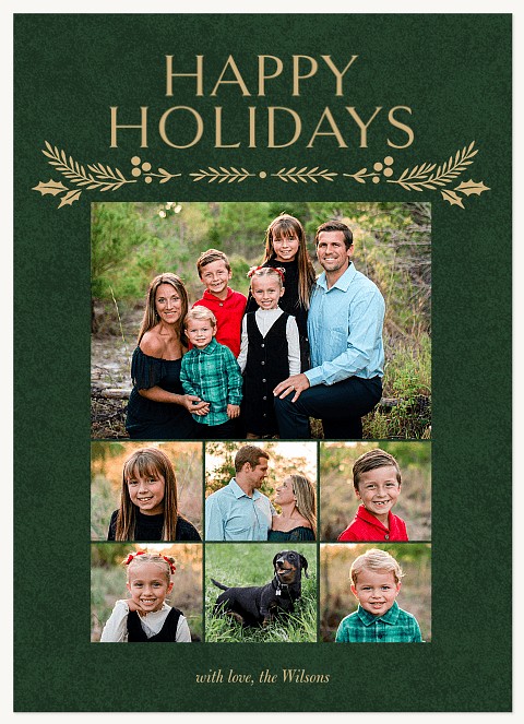 Adorned Sprigs Personalized Holiday Cards