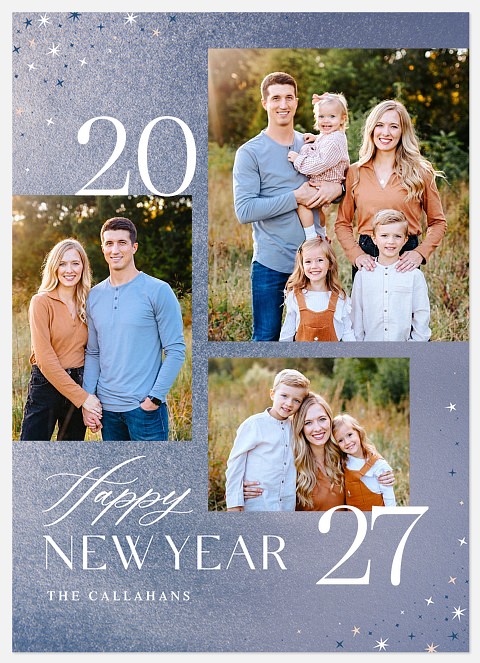 Sparkling New Year Holiday Photo Cards