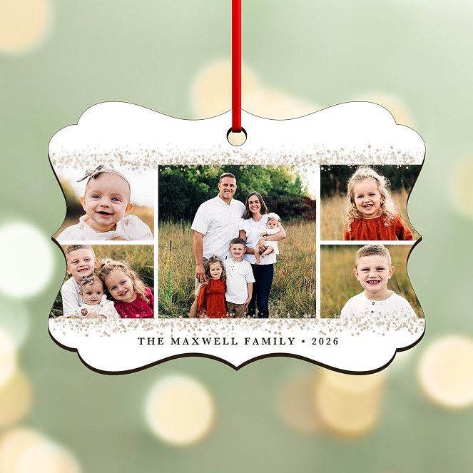 Sparkle Snow Personalized Ornaments