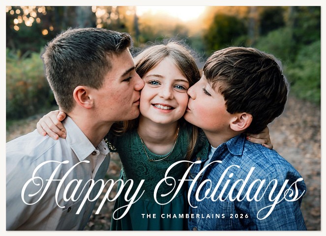 Holiday Flourish Personalized Holiday Cards