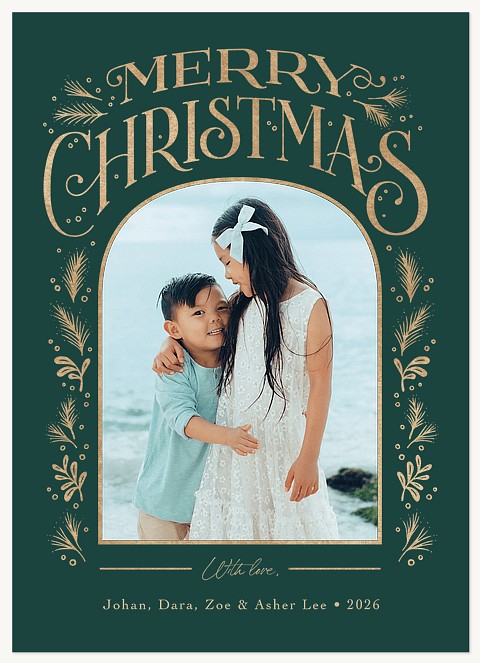  Festive Embellishments Raised Gloss Holiday Cards