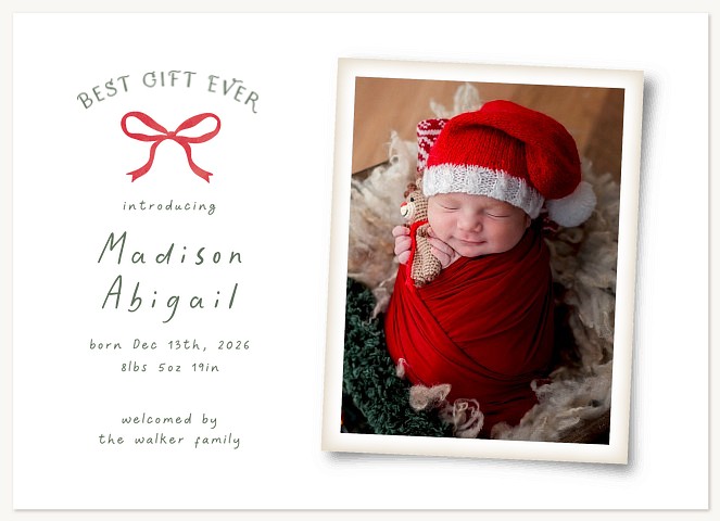 Darling Bow Personalized Holiday Cards