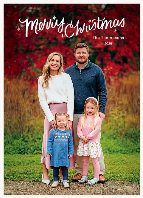 Magical Lettering Personalized Holiday Cards