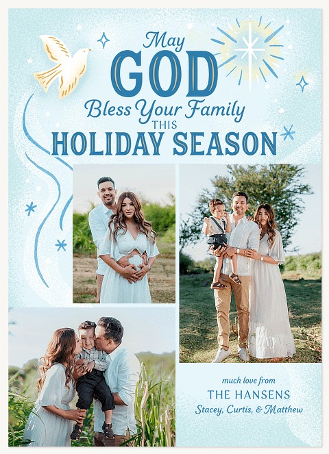 Heavenly Blessings Personalized Holiday Cards