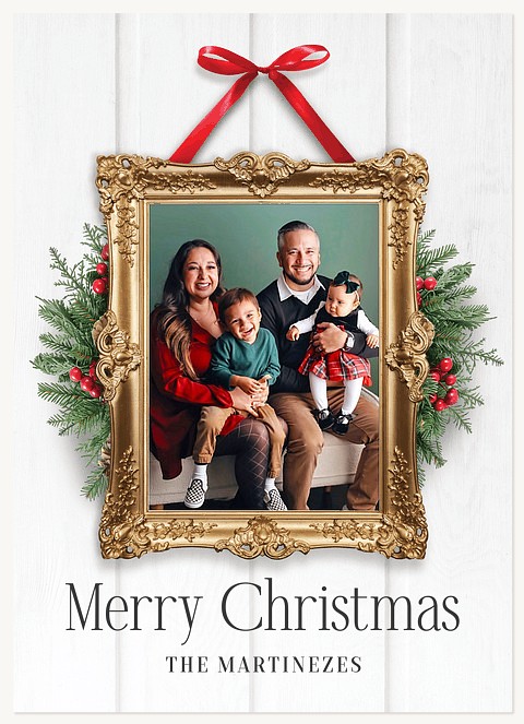 Farmhouse Frame Personalized Holiday Cards