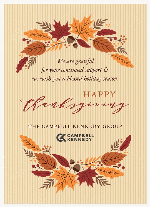 Fall Boughs Business Holiday Cards