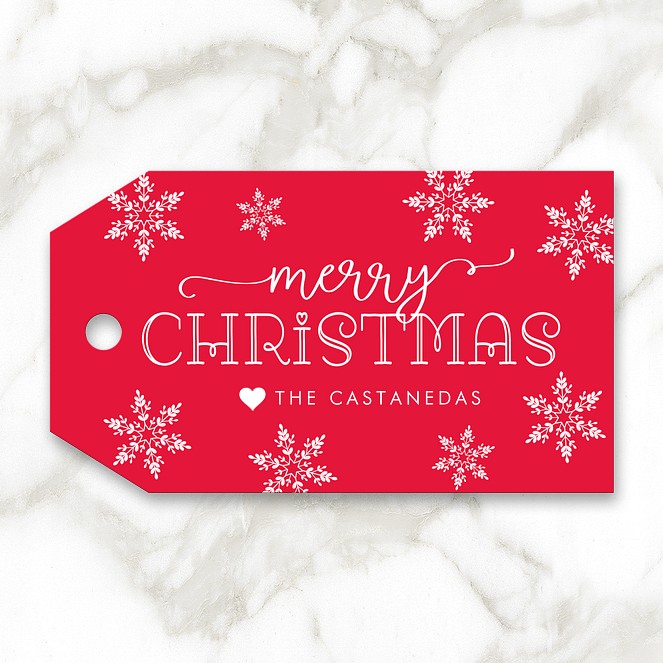 Snow Flurries Custom Gift Tags