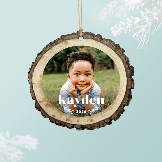 Winter Laurel Personalized Ornaments