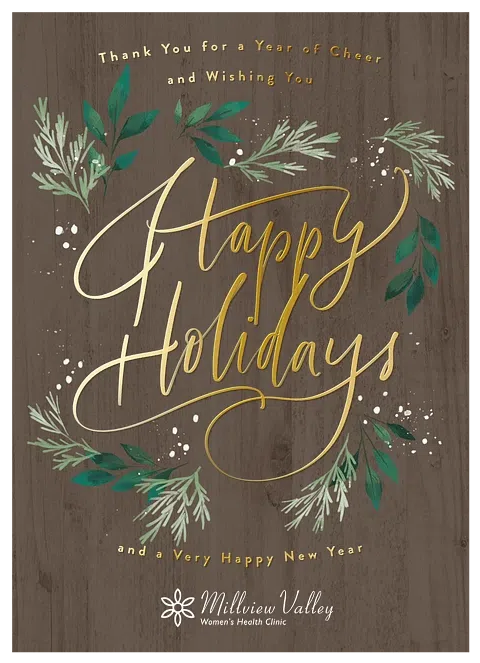 Rustic Botanical Business Holiday Cards