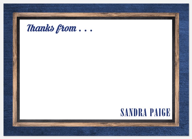 Rustic Chalkboard Thank You Cards 