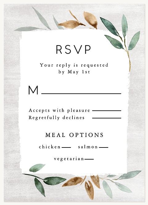 Modern Rustic Wedding RSVP Cards