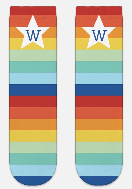 Rainbow Monogram Custom Socks