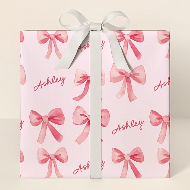 Pretty Pink Bow Wrapping Paper