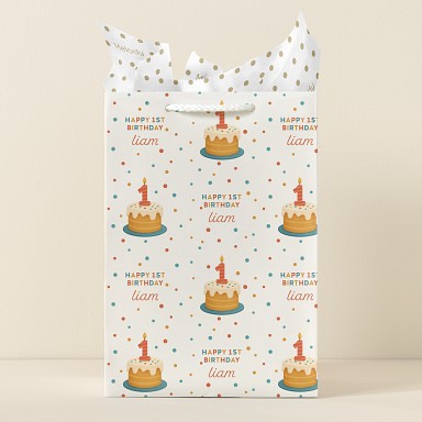 Colorful First Birthday Gift Bags