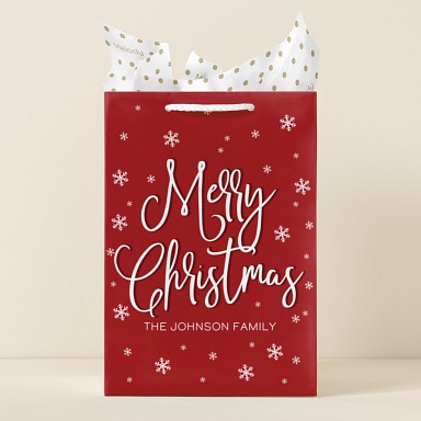 Holiday Snowflakes Gift Bag