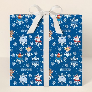 Rudolph® & Friends Snowflake Wrapping Paper