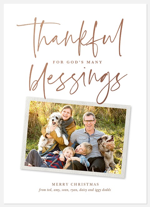 God's Many Blessings Holiday Photo Cards