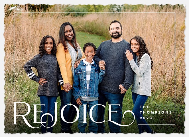 Classic Rejoice Holiday Photo Cards