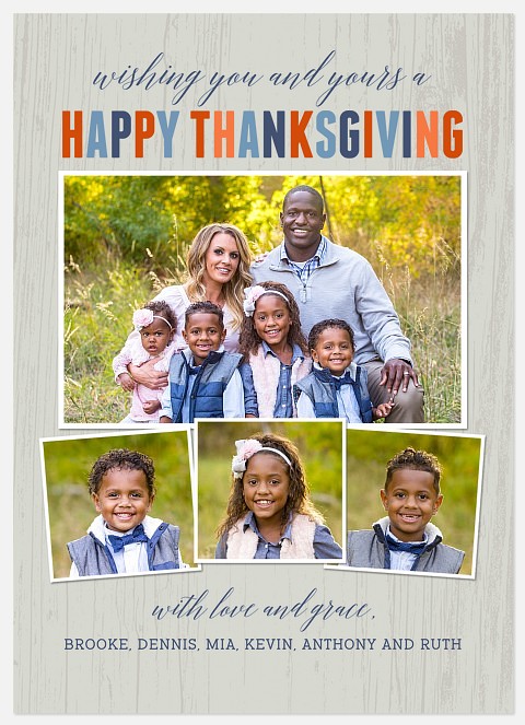 Bold Multicolor Thanksgiving Cards