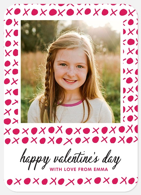Love Pattern Valentine Photo Cards