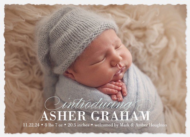 Lullaby Introduction Baby Birth Announcements
