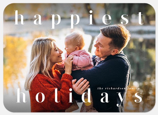 Modern Simplicity Holiday Photo Cards