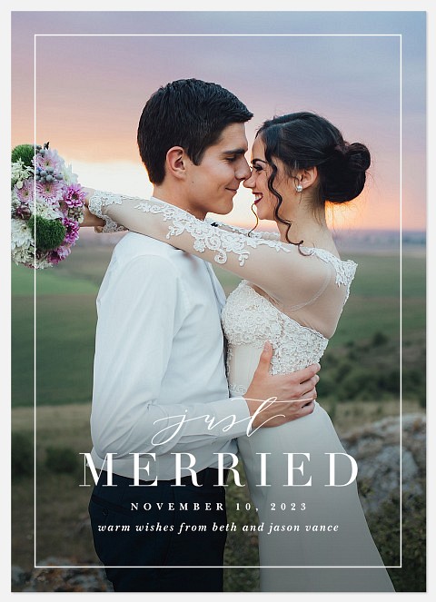 Just Merried Holiday Photo Cards