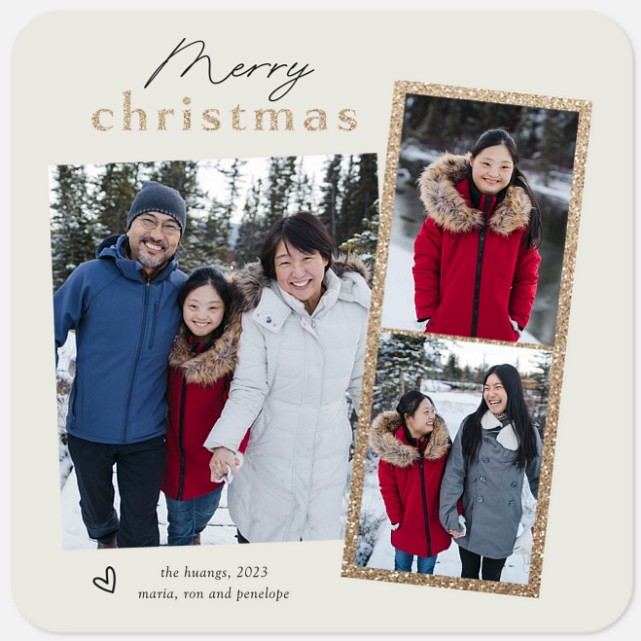 Simple Heart Holiday Photo Cards
