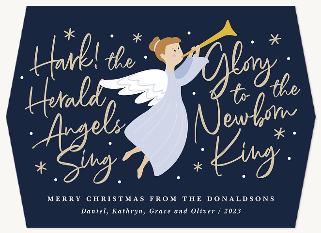 Angel's Song Personalized Holiday Cards
