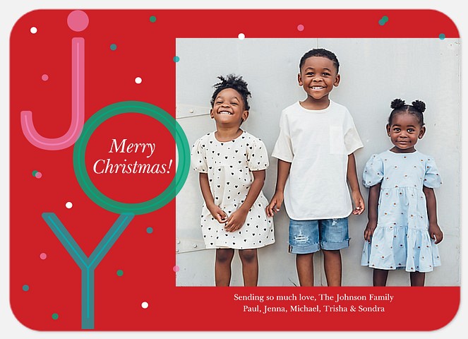 Stacked Joy Holiday Photo Cards