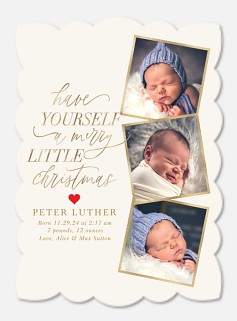 Holiday birth hot sale announcement