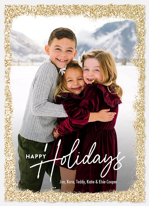 Gold Dust Holiday Photo Cards