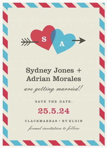 Happy Hearts Save the Date Cards