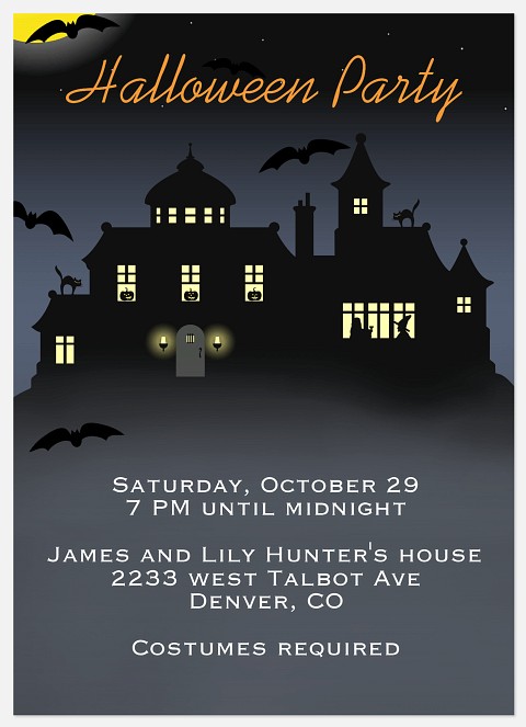 Halloween House Halloween Party Invitations