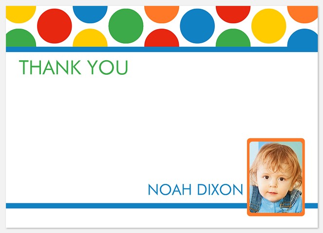 Primary Party Thank You Cards 