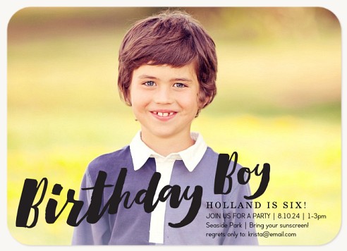 Birthday Boy Kids Birthday Invitations