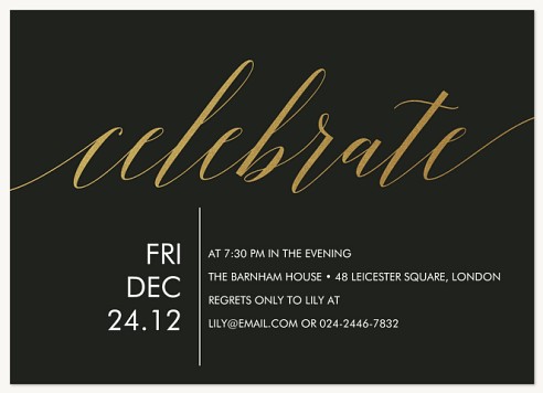 Luxe Celebration Holiday Party Invitations