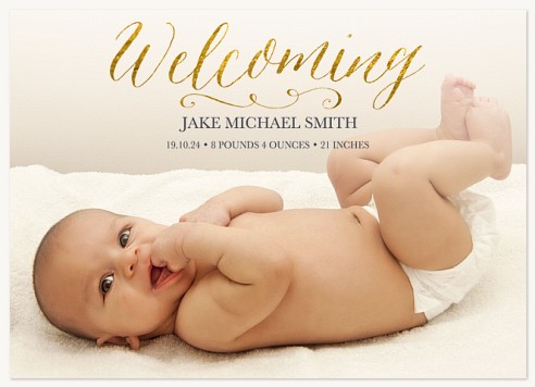 Radiant Welcome Baby Announcements