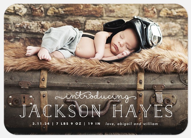 Charming Whimsy Baby Birth Announcements